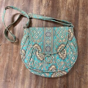 Vera Bradley Totally Turquoise Saddle Up Crossbody Bag